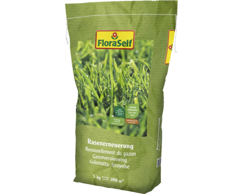 Rasensamen Nachsaat FloraSelf Rasenerneuerung 5 kg für 200 m²