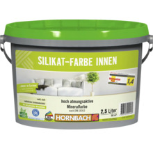 Eimer Innensilikatfarbe, 2,5 Liter, geeignet für circa 18 Quadratmeter