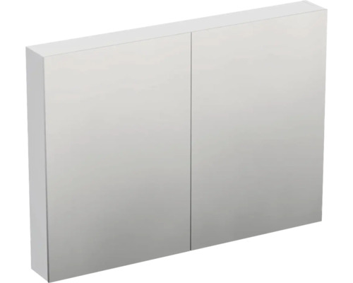 Jungborn Spiegelschrank TRENTA 100 x 14,4 x 72 cm weiß hochglanz 3-türig IP 44 Badezimmerspiegelschrank mit zwei Türen