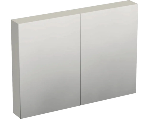 Jungborn Spiegelschrank TRENTA 100 x 14,4 x 72 cm Cashmere glanz 3-türig IP 44 Badezimmerschrank mit zwei Türen