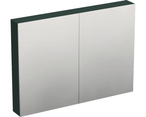 Jungborn Spiegelschrank TRENTA 100 x 14,4 x 72 cm grün Salvia matt 3-türig IP 44 Spiegelschrank mit zwei Türen für das Badezimmer