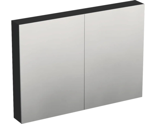 Spiegelschrank Jungborn TRENTA 100 x 14,4 x 72 cm schwarz zu LR29 matt 3-türig IP 44