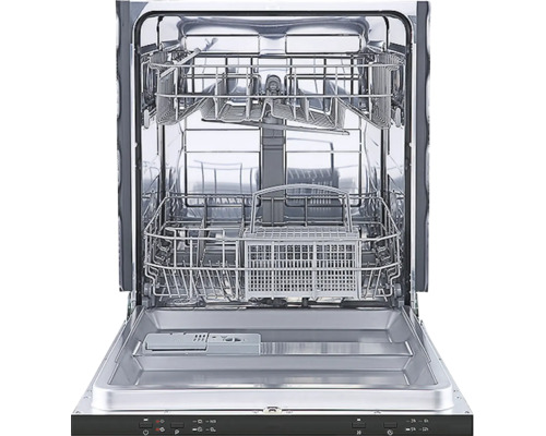 Offener Geschirrspüler mit Geschirrkörben