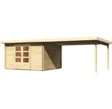 Holzgartenhaus mit Überdachung