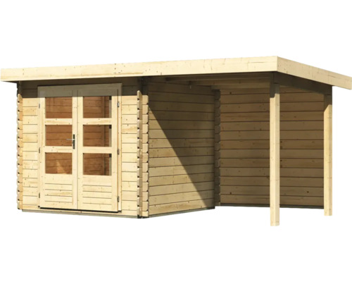 Gartenhaus mit Doppeltür und Anbau