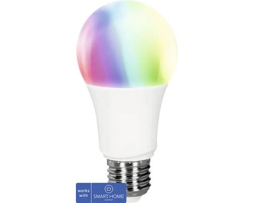 tint Smarte LED Lampe A60 E27/9W(60W) 806 lm 1800- 6500 K warmweiß- tageslichtweiß + RGB Farbwechsel - Kompatibel mit SMART HOME by hornbach Smarte LED Lampe mit E27 Fassung und Farbwechsel
