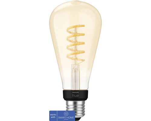 Philips hue LED Lampe Filament dimmbar ST72 gold E27/7W 550 lm 2000-4500 K warmweiß/neutralweiß - Kompatibel mit SMART HOME by hornbach