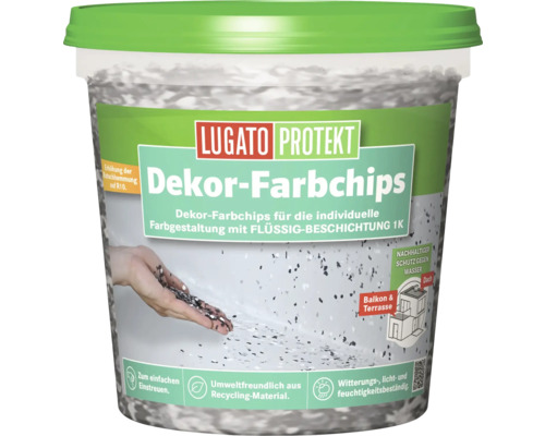 Lugato Protekt Dekor Farbchips schwarz-weiß 600 g