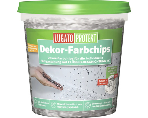 Lugato Protekt Dekor Farbchips schwarz-weiß 600 g Lugato Protekt Dekor-Farbchips zur individuellen Farbgestaltung