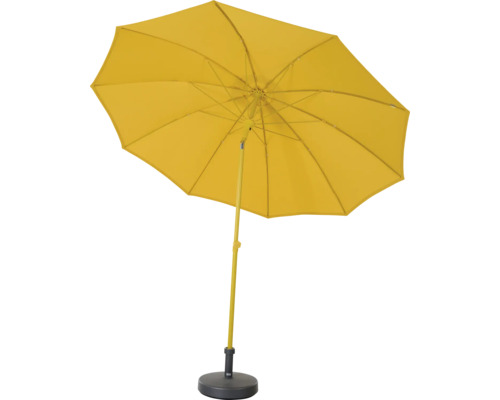 Gelber Sonnenschirm mit Ständer