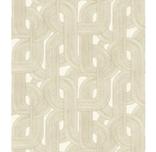 Tapete mit geometrischem Muster aus überlappenden, gebogenen Linien