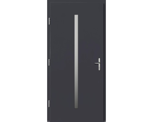 Haustür mit Glaseinsatz und Griff