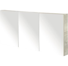 Spiegelschrank Sanox 140 x 13 x 65 cm eiche natur 3-türig