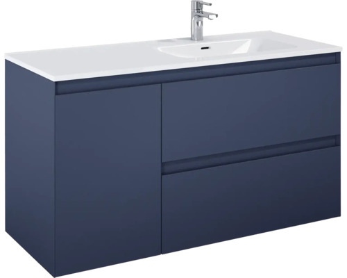 Jungborn Waschtischunterschrank DECEM BxHxT 1200 x 635 x 458 mm rechts Frontfarbe navy blau matt