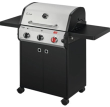 Gasgrill mit drei Brennern, zwei Ablageflächen und Unterschrank