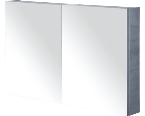 Spiegelschrank Sanox 100 x 13 x 65 cm beton anthrazit 2-türig