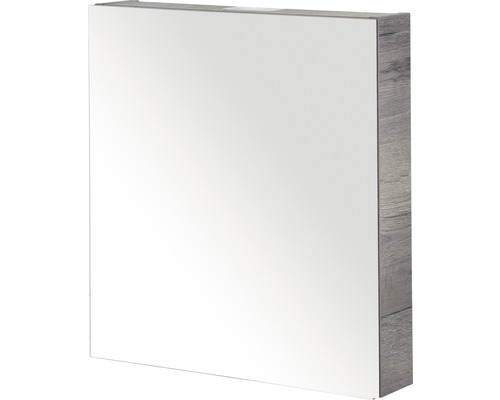 Spiegelschrank Sanox 60 x 13 x 65 cm tabacco 1-türig doppelt verspiegelte Türen Spiegelschrank mit Holzdekor