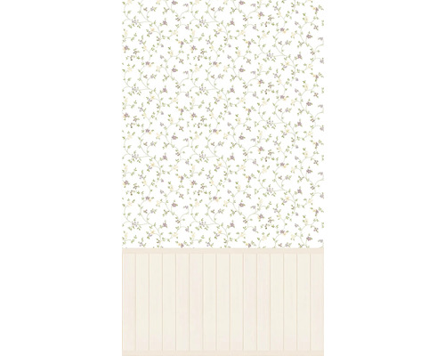 Fototapete Vlies 39805-1 Sockelleiste Blüten beige 3-tlg. 159 x 880 cm