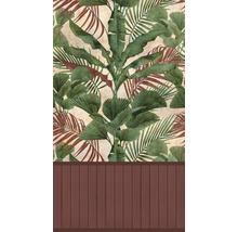 Fototapete Vlies 39808-1 Sockelleiste Pflanzen rot 3-tlg. 159 x 280 cm