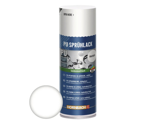 HORNBACH PU-Sprühlack RAL9010 weiß seidenmatt 400 ml