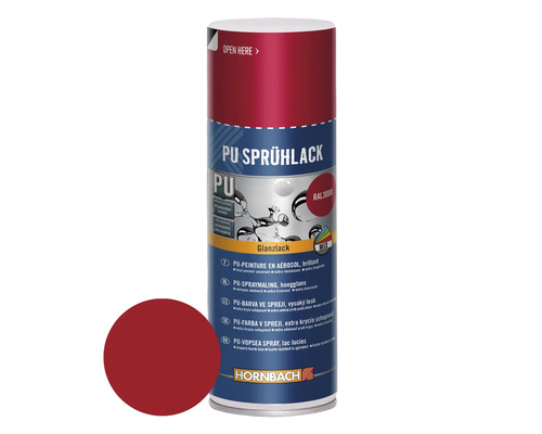 HORNBACH PU-Sprühlack RAL3000 feuerrot glänzend 400 ml