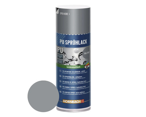 HORNBACH PU-Sprühlack RAL7001 silbergrau seidenmatt 400 ml