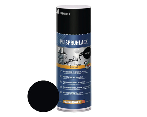 HORNBACH PU-Sprühlack RAL9005 schwarz glänzend 400 ml