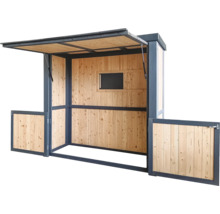 Grillhaus Konsta klein 224 x 102 cm natur-anthrazit