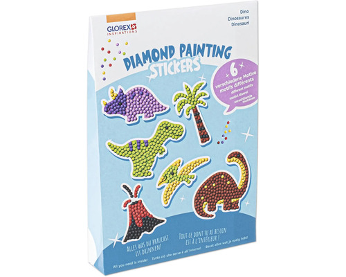 Diamond Painting Stickers Dino 6-tlg.