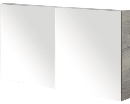 Spiegelschrank Sanox 120 x 13 x 65 cm tabacco 2-türig doppelt verspiegelte Türen