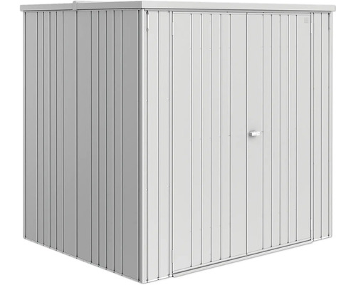 Geräteschrank Biohort Gr. 190 large 187,1 x 151,1 cm silber-metallic Metall Gerätehaus mit Doppeltür zur Aufbewahrung von Gartengeräten