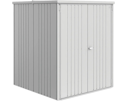 Geräteschrank Biohort Gr. 150 large 151,1 x 151,1 cm silber-metallic Gartenschrank aus Metall mit Doppeltür für den Außenbereich