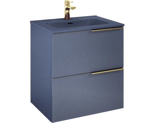 Jungborn Waschtischunterschrank NONUS BxHxT 600 x 635 x 453 mm Frontfarbe navy blau matt