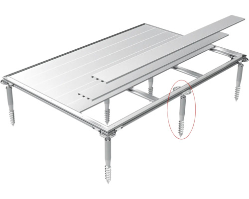 Fundament Biohort SmartBase Plus für Geräteschrank Gr. 190 Large Unterkonstruktion mit Schraubfundament für Gartenhaus