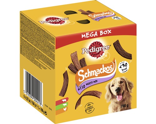 Hundesnack Pedigree Schmackos Mixbox 790 g Pedigree Schmackos Mega Box mit 110 Stück Hundesnacks