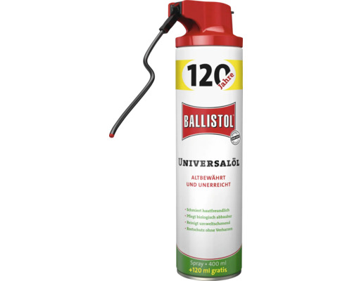 Universalöl 120 Jahre Ballistol Jubiläumsdose Spray 400 ml (+120ml GRATIS)