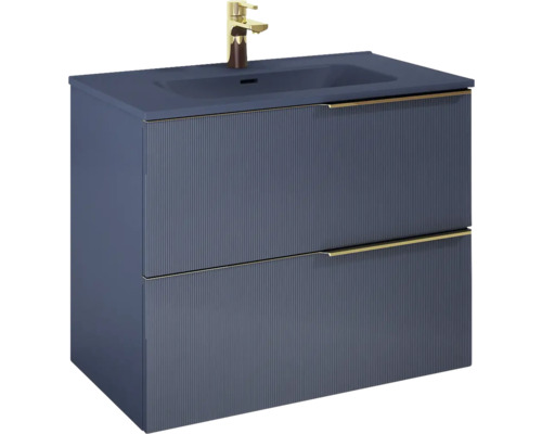 Jungborn Waschtischunterschrank NONUS BxHxT 800 x 635 x 453 mm Frontfarbe navy blau matt