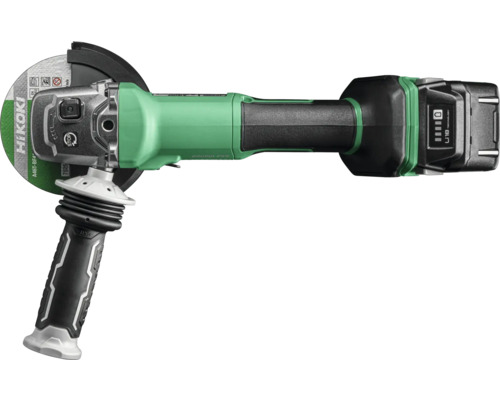 Akku Winkelschleifer mit Schleifscheibe und Zusatzhandgriff