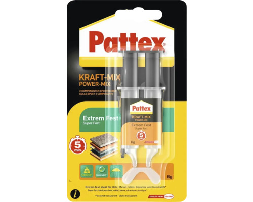 Pattex Kraft-Mix Power-Mix 2-Komponenten-Epoxidkleber, extrem fest