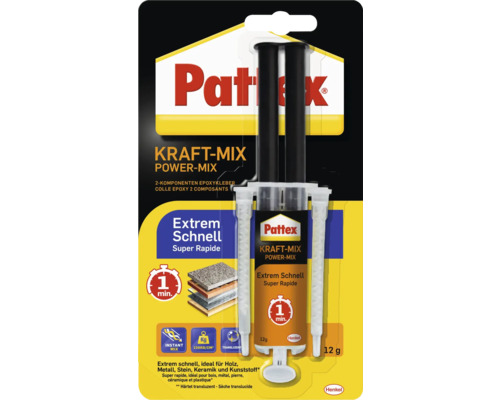 Pattex Kraft-Mix Power-Mix Zweikomponenten-Epoxidkleber, geeignet für Holz, Metall, Stein, Keramik und Kunststoff