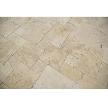 FLAIRSTONE Naturstein Terrassenplatte Bari Travertin römischer Verband Set = 1,48 m²