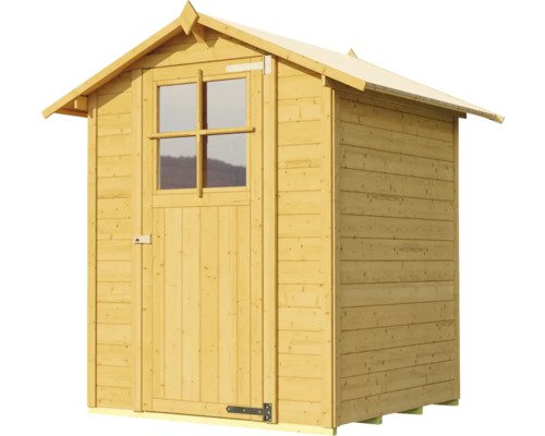 Holzgartenhaus mit Tür und Fenster