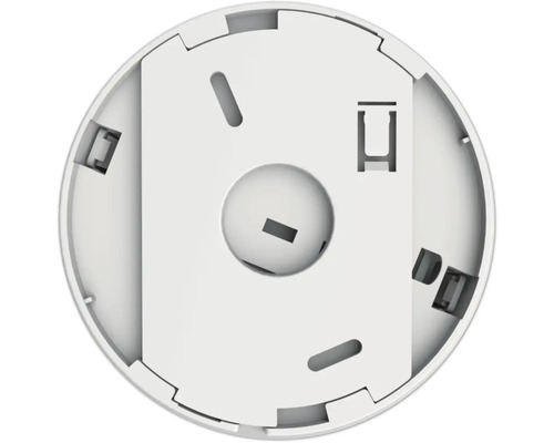 Unterseite eines Rauchmelders zur Deckenmontage