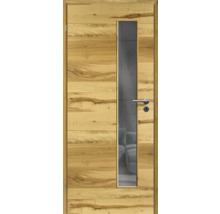 ZT Balkeneiche Furnier Quer 98,5x198,5 DIN Links MODERN 07 Glas Graphit