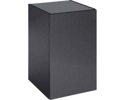 Jungborn Mittelschrank NONUS BxHxT 400 x 635 x 453 mm Frontfarbe schwarz matt Schwarzer Badezimmer-Unterschrank mit gerillter Oberfläche