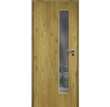 ZT Eiche Rustic Furnier Aufrecht 98,5x198,5 DIN Links MODERN 07 Glas Graphit