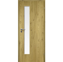 ZT Eiche Rustic Furnier Aufrecht 86x198,5 DIN Rechts MODERN 07 Glas Satiniert