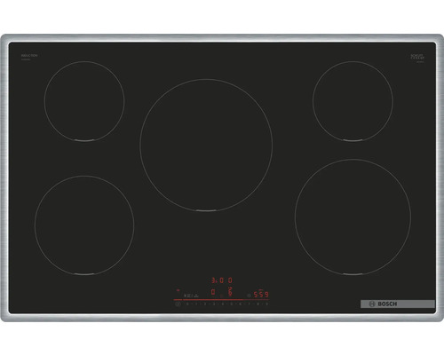 Induktionskochfeld mit Rahmen Bosch 80,2 x 52,3 cm 5 Kochzonen PIV845HB1E