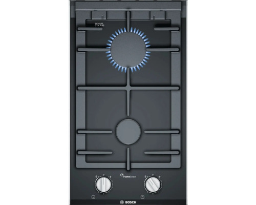 Domino Kochfeld Bosch 30,6 x 52,7 cm 2 Kochzonen PRB3A6B70D Bosch Gaskochfeld mit zwei Kochstellen und Bedienelementen