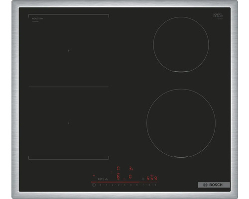 Induktionskochfeld mit Rahmen Bosch 58,3 x 51,3 cm 4 Kochzonen PVS645HB1E